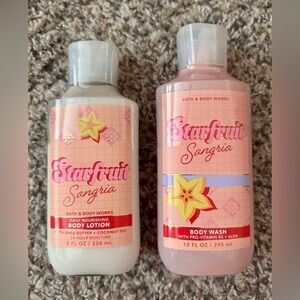 Bath & Body Works Starfruit Sangria Body Wash and Lotion Set Brand New